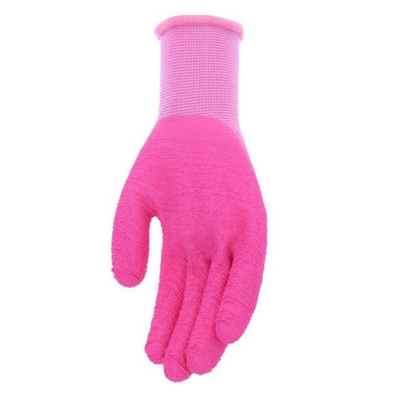 Latex Gloves – Medium-Large, 3/4 Latex Dipped Nylon with Textured Crinkle Grip - Picture 5 of 6